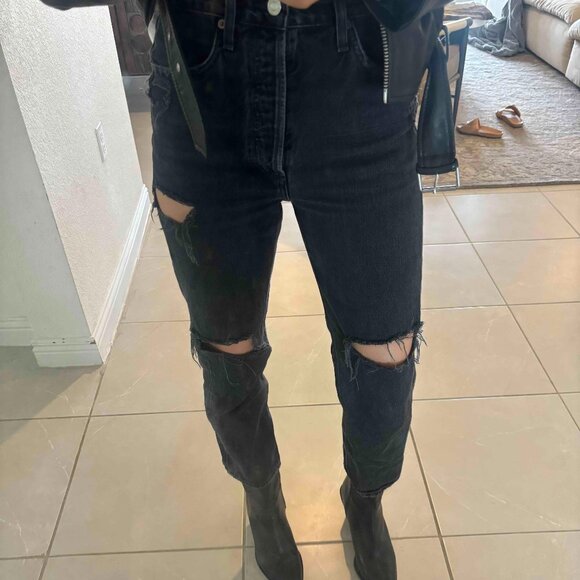 Agolde 90s High Rise Crop - Picture 2 of 3